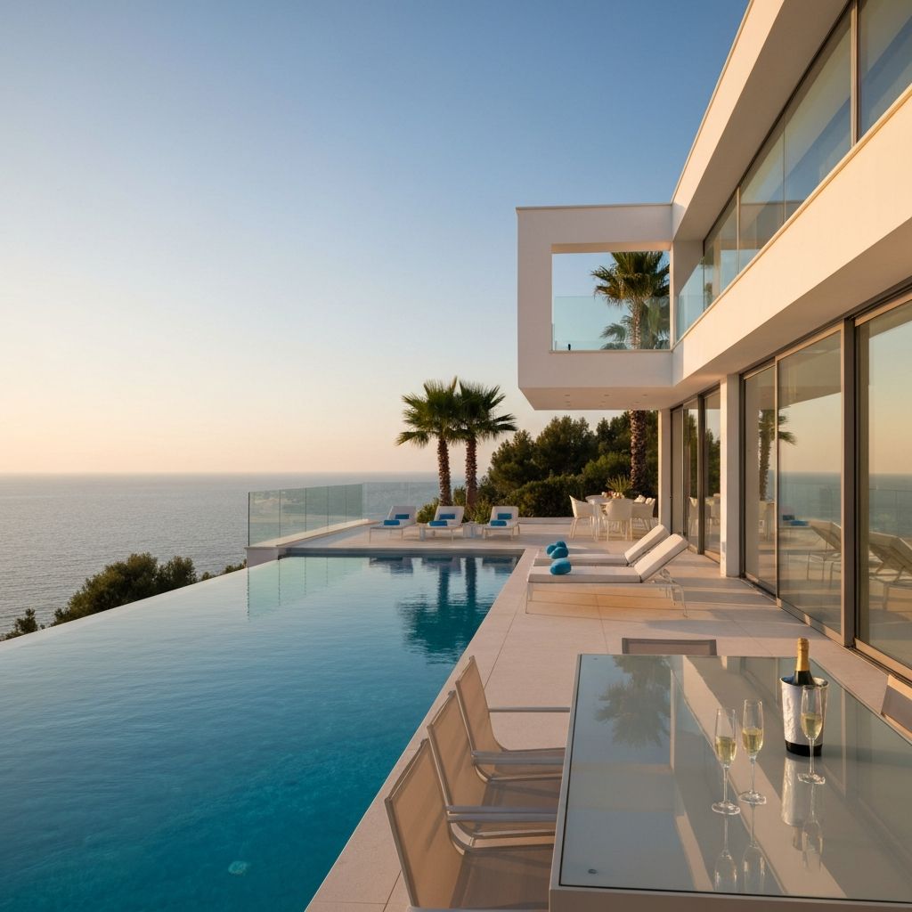 Villa de luxe avec piscine et vue mer